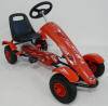 Kart a pedales para niños Pekecars sport medium rojo vista lateral izquierda
