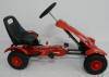 Kart a pedales para niños Pekecars sport medium rojo vista lateral