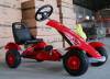 Kart a pedales para niños Pekecars sport medium rojo vista lateral izquierda