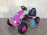 Kart a pedales flame rosa Pekecars