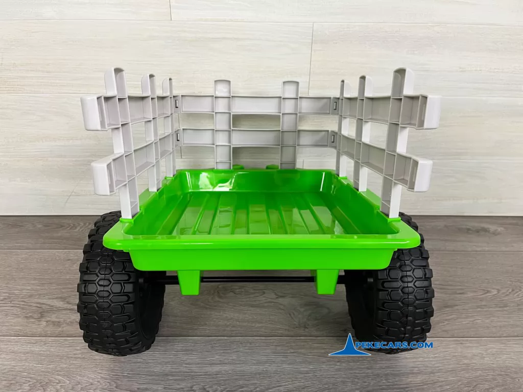Remolque Peketrac verde vista trasera