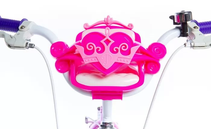 bicicleta con silla para niños princesas 12 acero toimsa - portamuñecas