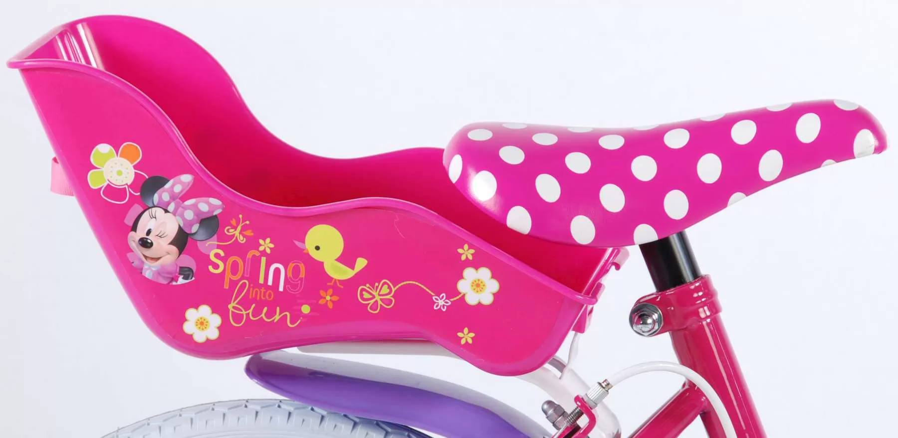 Bicileta Disney Minnie Bow-Tique 16 porta muñecas
