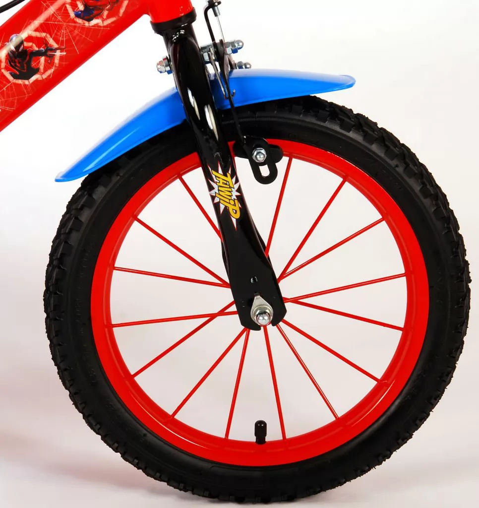 Bicicleta Spiderman 14 Pulgadas - rueda frontal