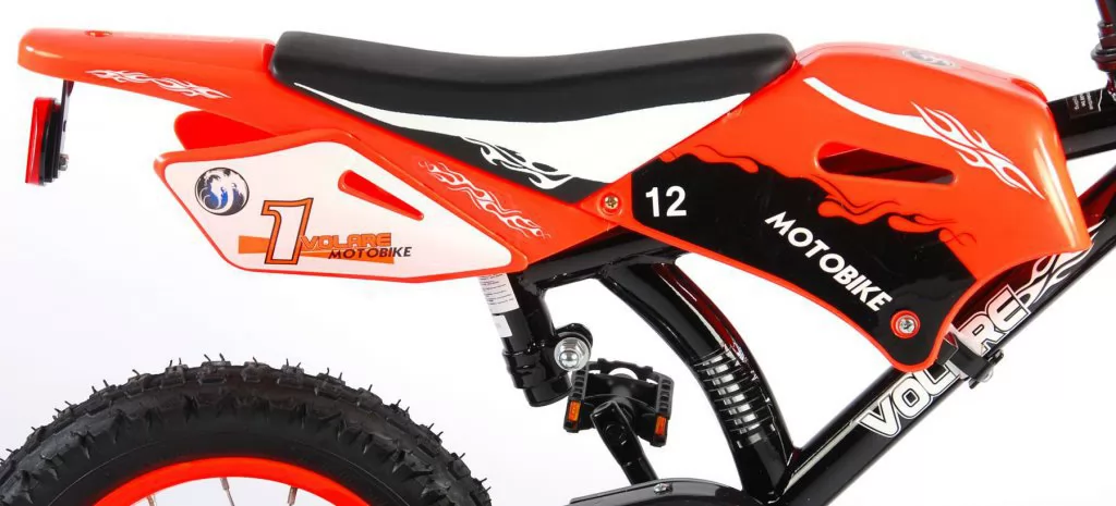 Bicicleta Motorbike de 16 pulgadas Naranja - sillin