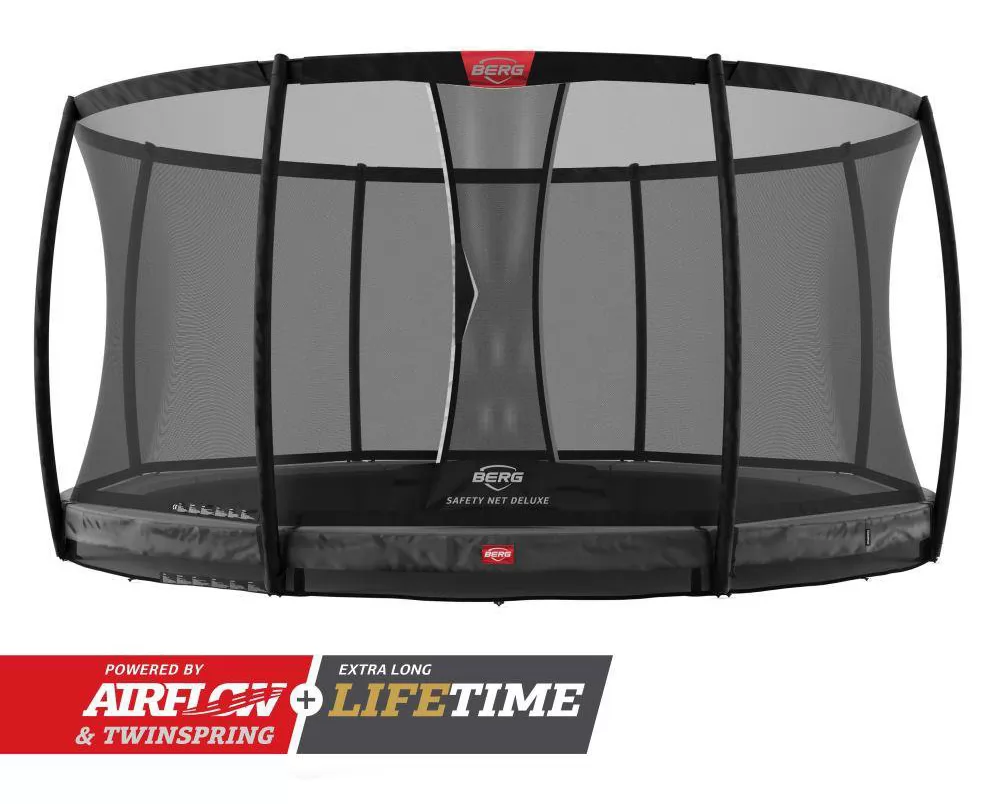 CAMA ELASTICA BERG CHAMPION INGROUND 430 GREY + SAFETY NET DLX XL