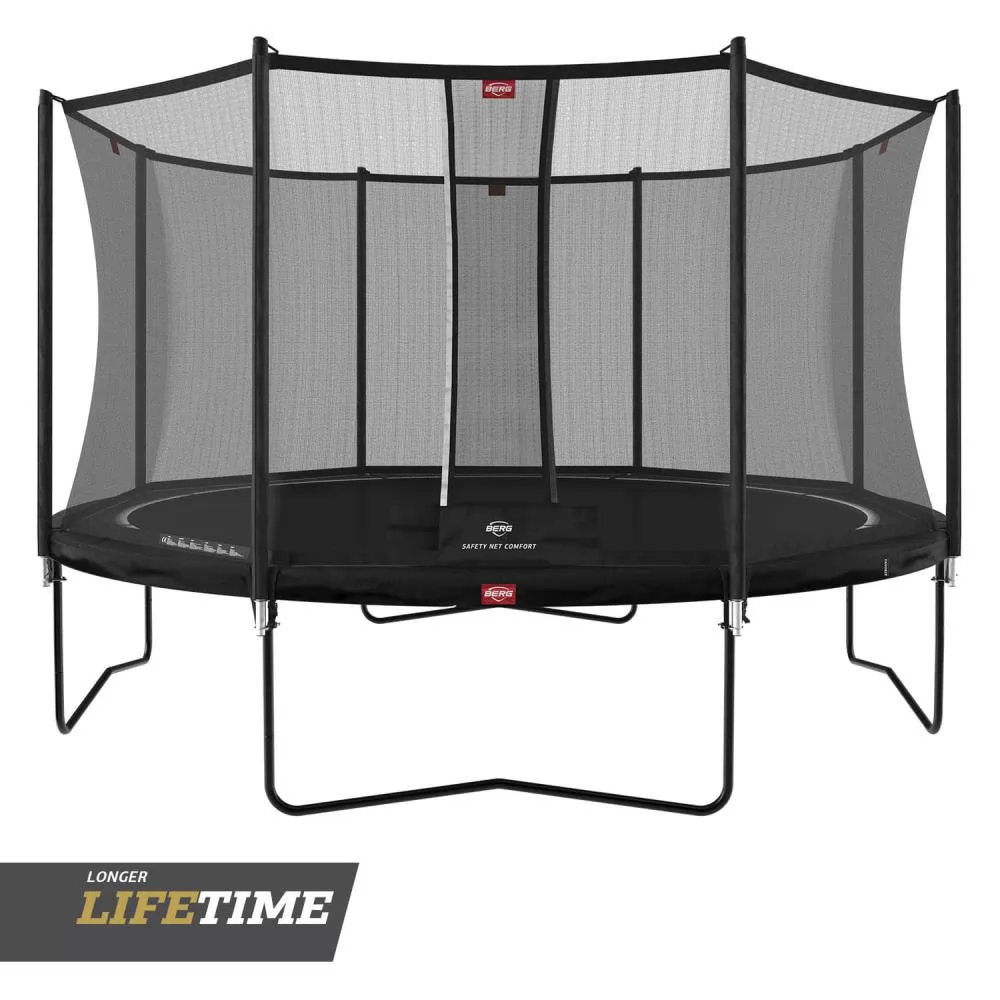 CAMA ELÁSTICA BERG FAVORIT REGULAR 380 BLACK + SAFETY NET COMFORT