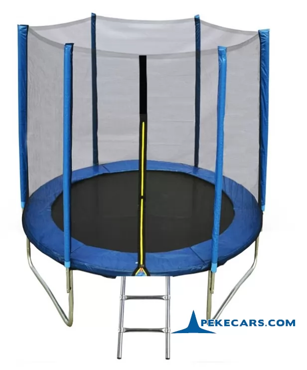 Cama Elastica Azul 180cm con Funda y Escaleras