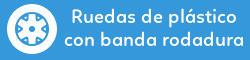 Ruedas de plastico con banda rodadura Pekecars