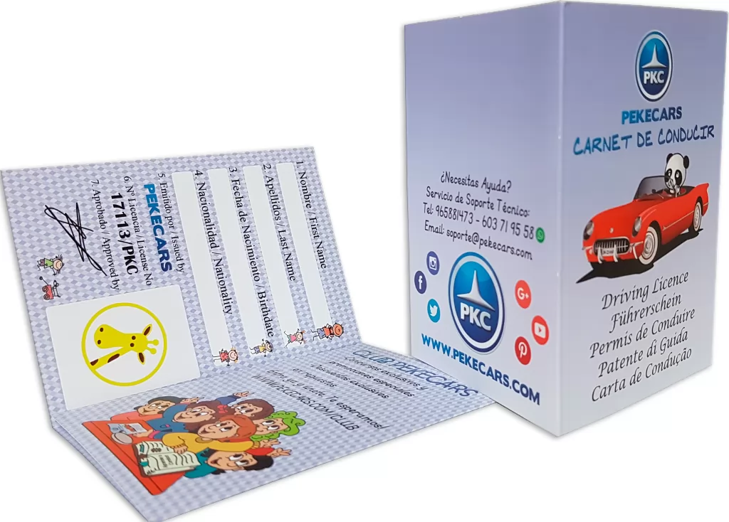 Carnet infantil Pekecars