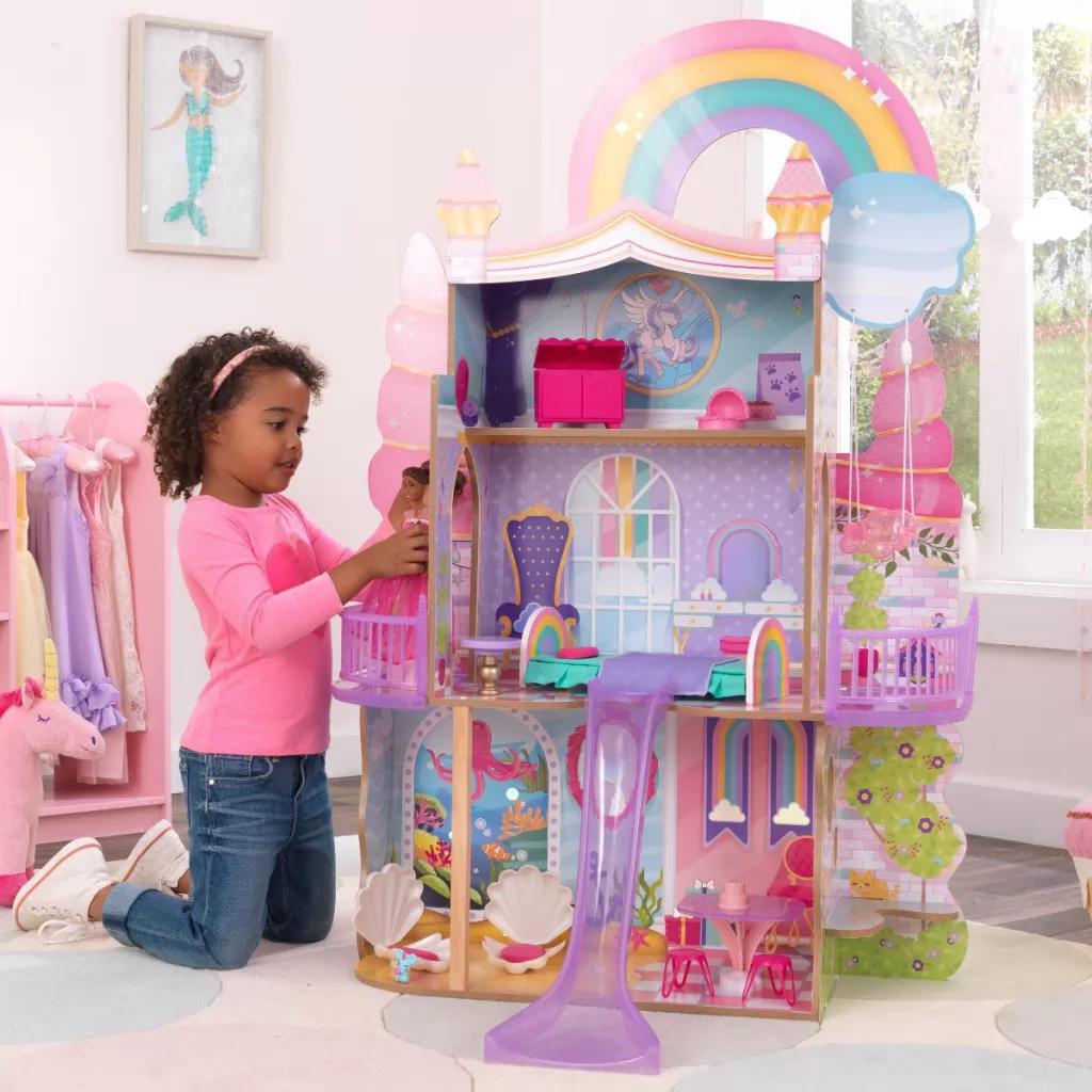 Kidkraft Casa de Muñecas Sirenas y Unicornios - vista casita