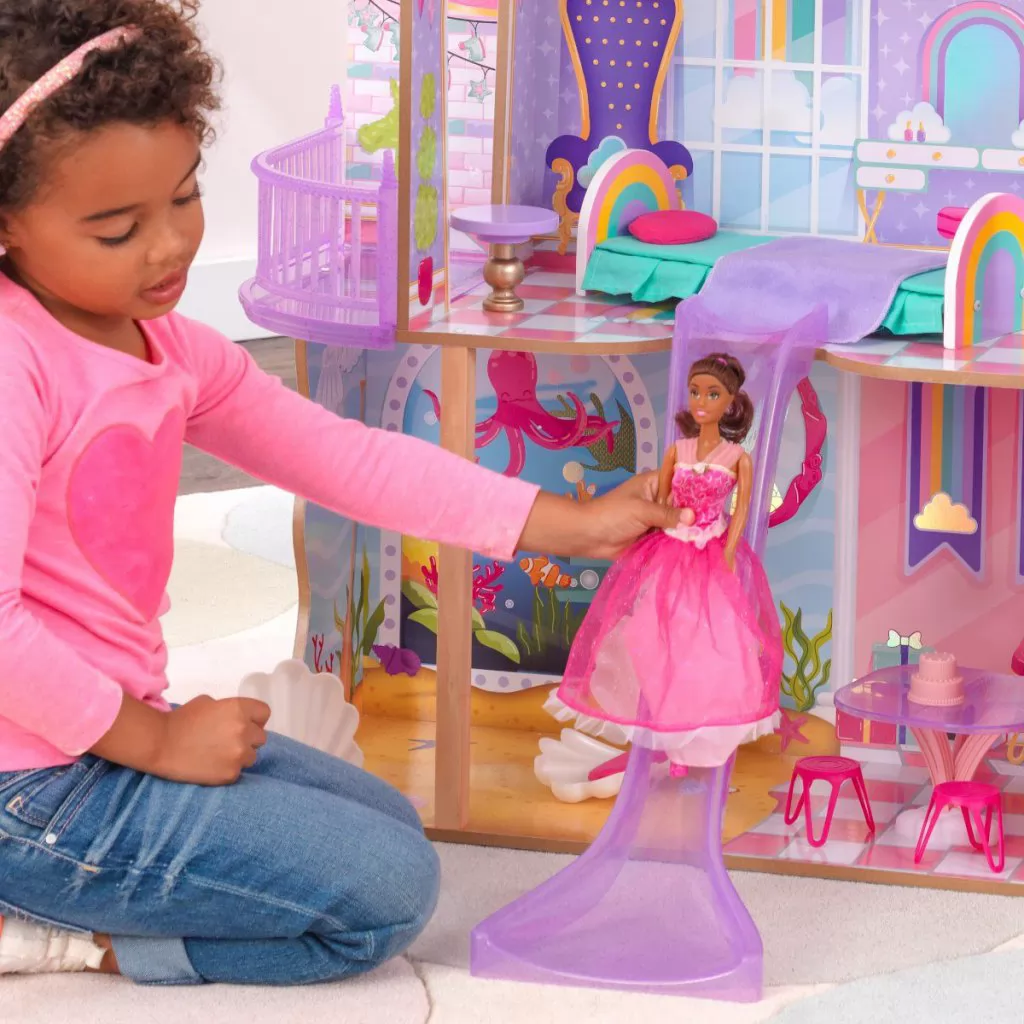 Kidkraft Casa de Muñecas Sirenas y Unicornios - tobogan