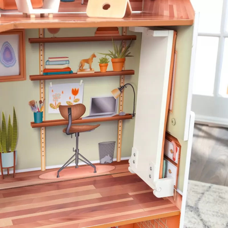 Kidkraft Casa de Muñecas Marlow - zoom cama plegada