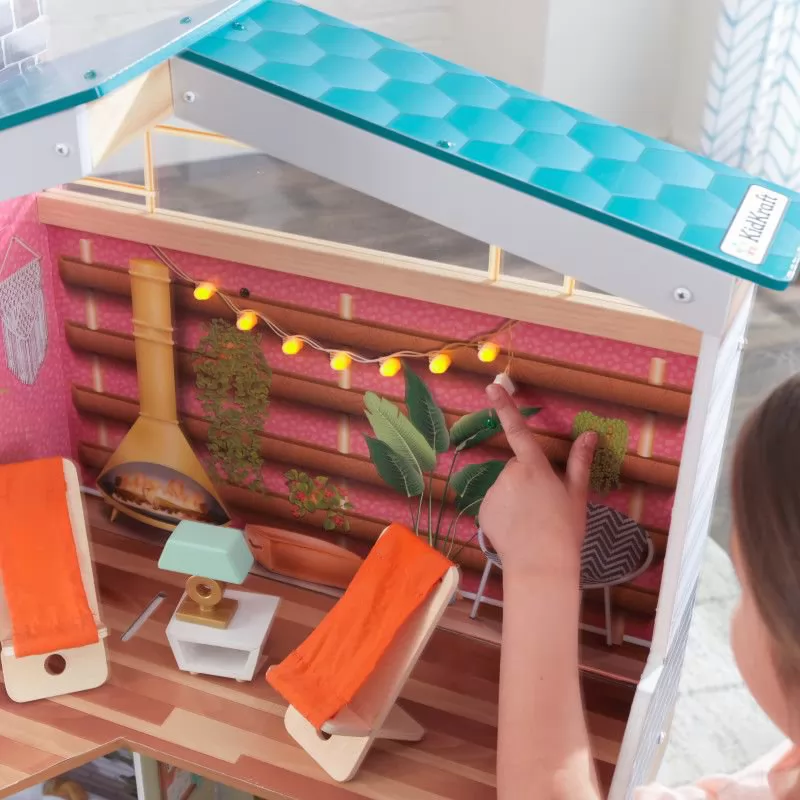 Kidkraft Casa de Muñecas Marlow - luz terraza