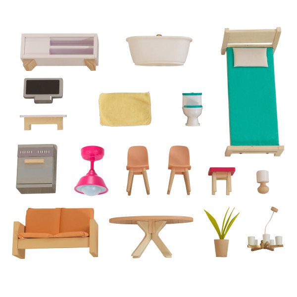 Detalle accesorios de Kidkraft casa dottie 65965
