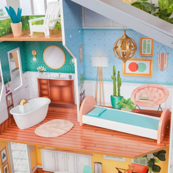 kidkraft casa de muñecas Emily 65988 - habitacion y baño