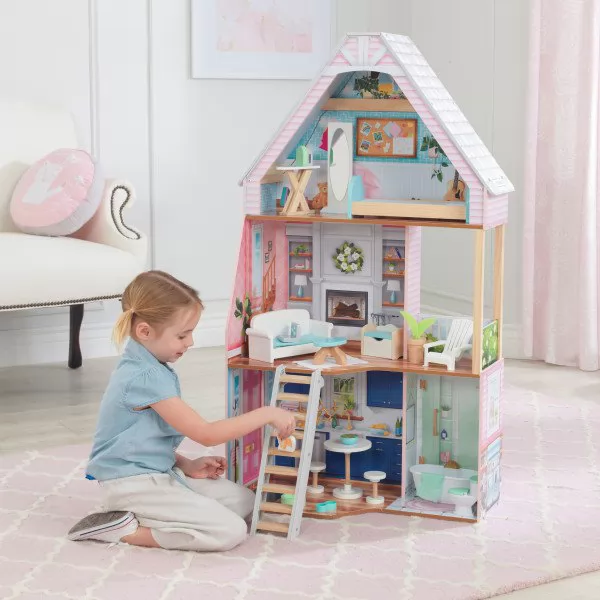kidkraft casa de muñecas Matilda 65983 - vista con niña