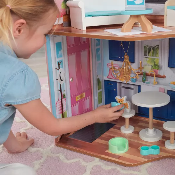 kidkraft casa de muñecas Matilda 65983 - cocina con mascota