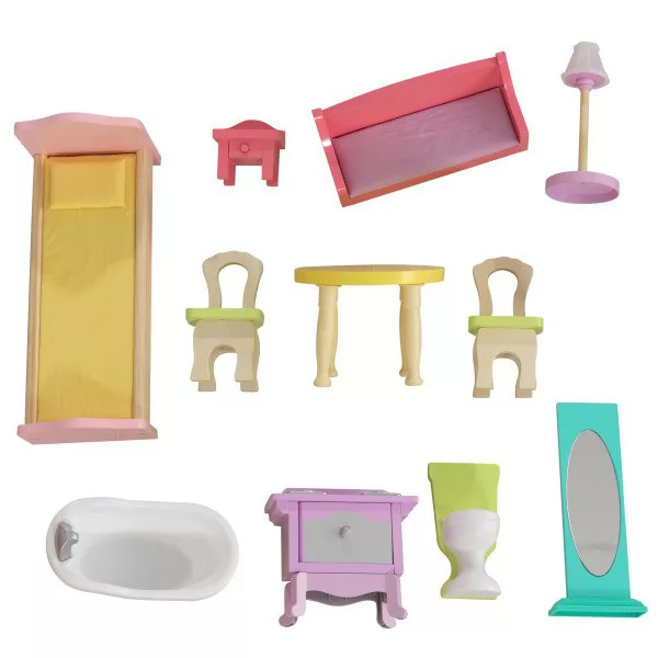 Todos los accesorios de la Kidkraft casa de muñecas poppy 65959