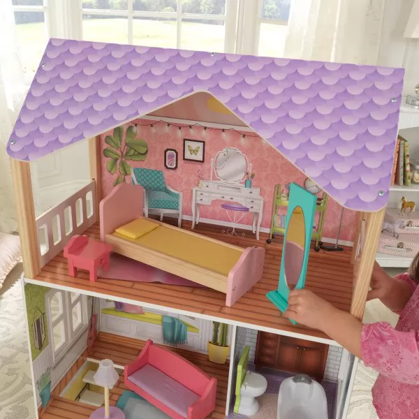 Detalle de habitación de la casa kidkraft de muñecas poppy 65959