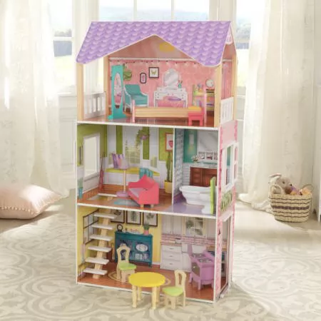 Imagen de la casa kidkraft de muñecas poppy 65959 con todos su accesorios