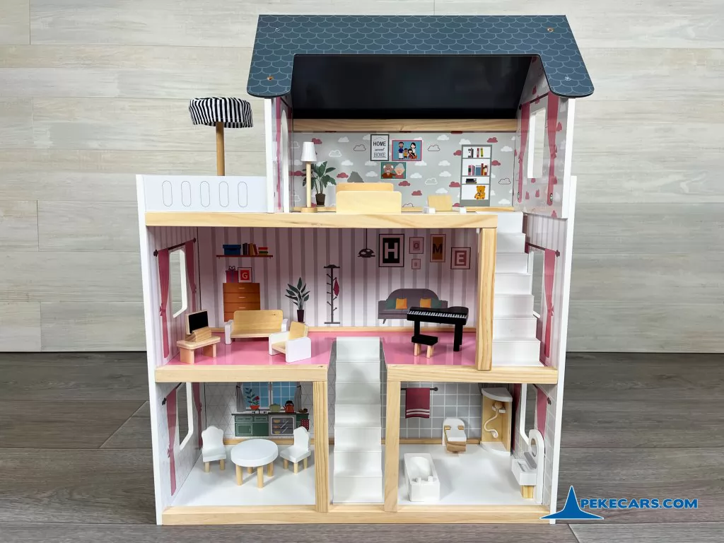 casa de muñecas casita infantil chic luces accesorios