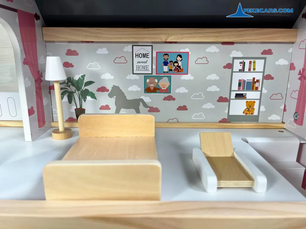 casa de las muñecas casita infantil chic luces accesorios