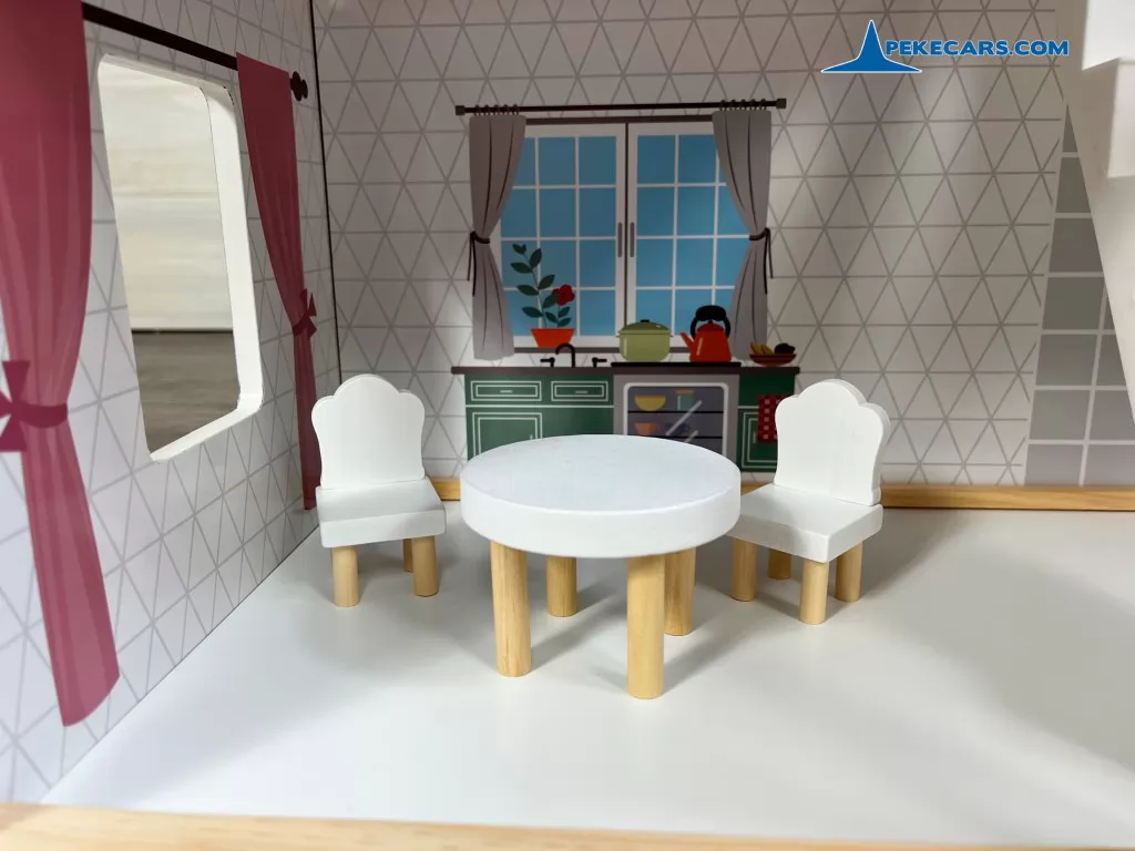 casa de muñecas con muebles casita infantil chic luces accesorios