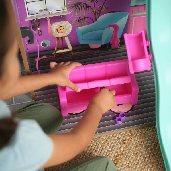 Kidkraft Casa de Muñecas Perfecta Mascota - sillon almacenaje