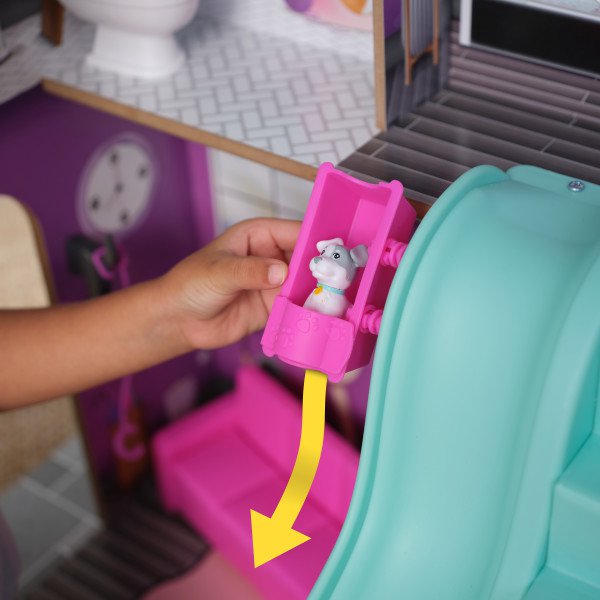 Kidkraft Casa de Muñecas Perfecta Mascota - ascensor mascotas
