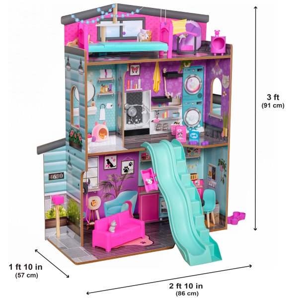 Kidkraft Casa de Muñecas Perfecta Mascota - medidas