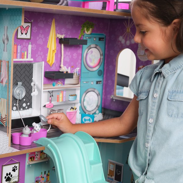 Kidkraft Casa de Muñecas Perfecta Mascota - lavanderia