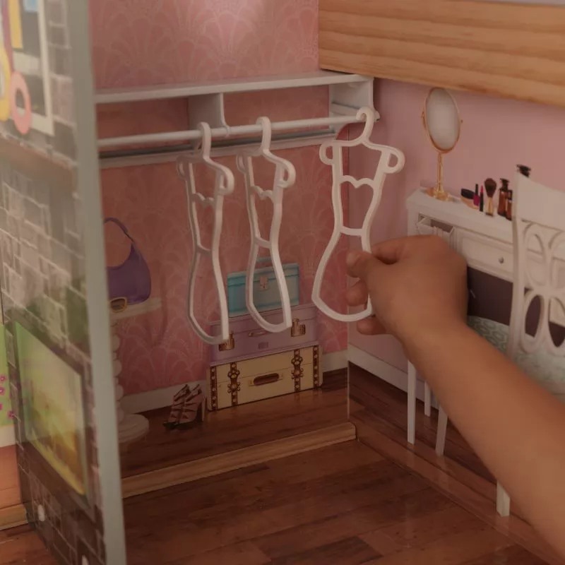 Kidkraft Casa de Muñecas Zoey - vestidor