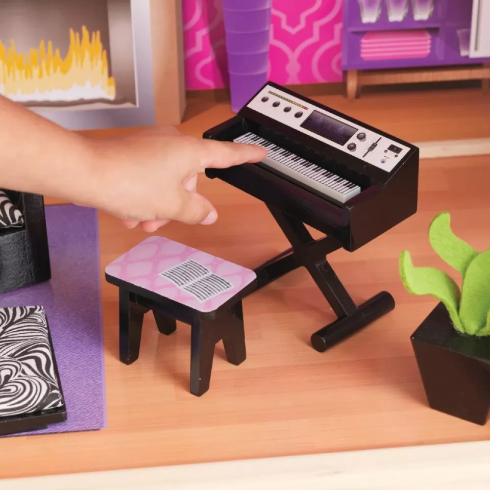 Detalle del piano de Kidkraft Casa De Muñecas Uptown 65833