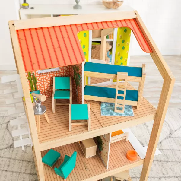 Detalle vista desde arriba de kidkraft mansion so stylish 65199