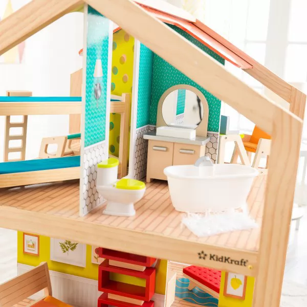 Detalle del baño de kidkraft mansion so stylish 65199