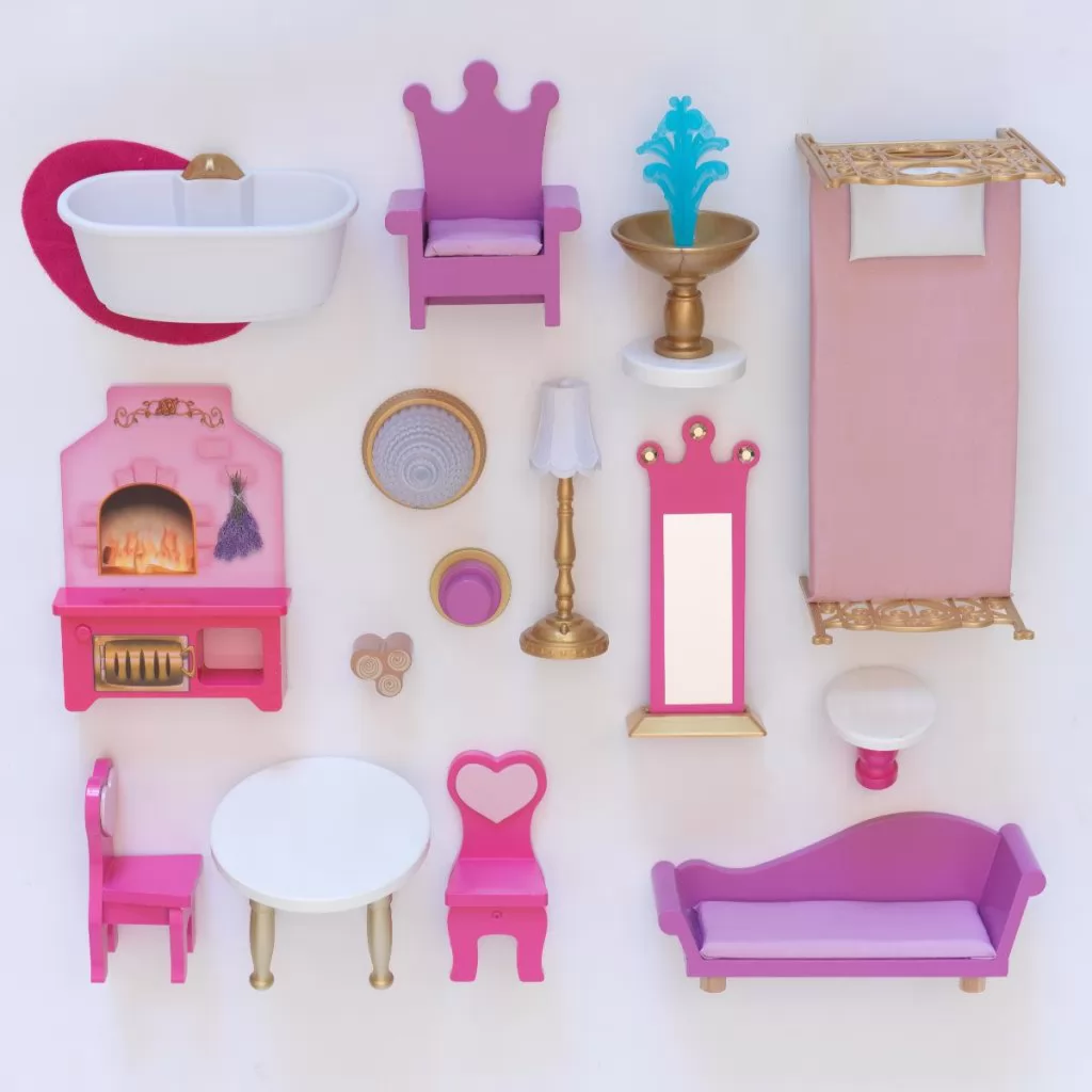 Kidkraft Casa De Muñecas Castillo Rose Garden - accesorios