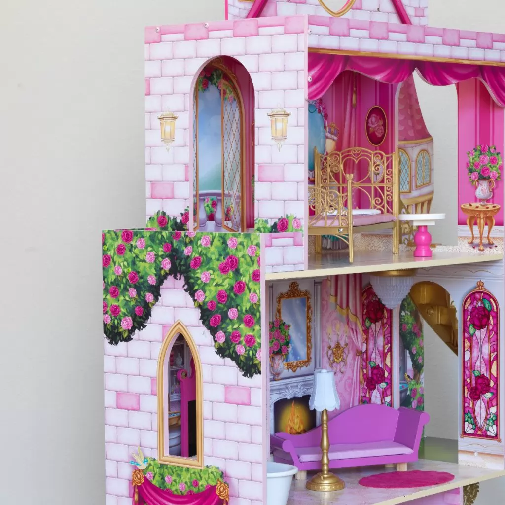Kidkraft Casa De Muñecas Castillo Rose Garden - balcon