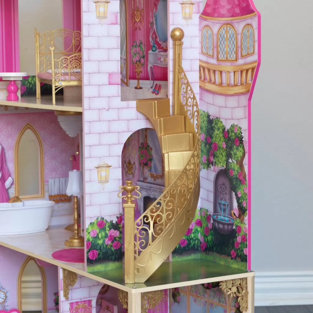 Kidkraft Casa De Muñecas Castillo Rose Garden - escalera