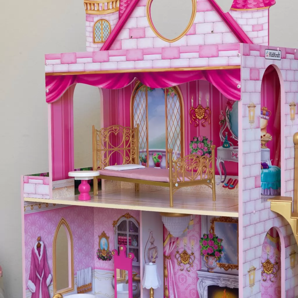 Kidkraft Casa De Muñecas Castillo Rose Garden - vista dormitorio