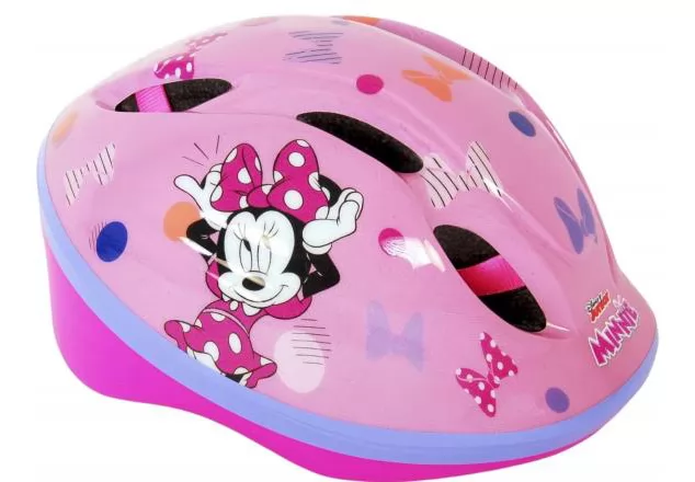 Casco bicicleta minnie rosa bowtique