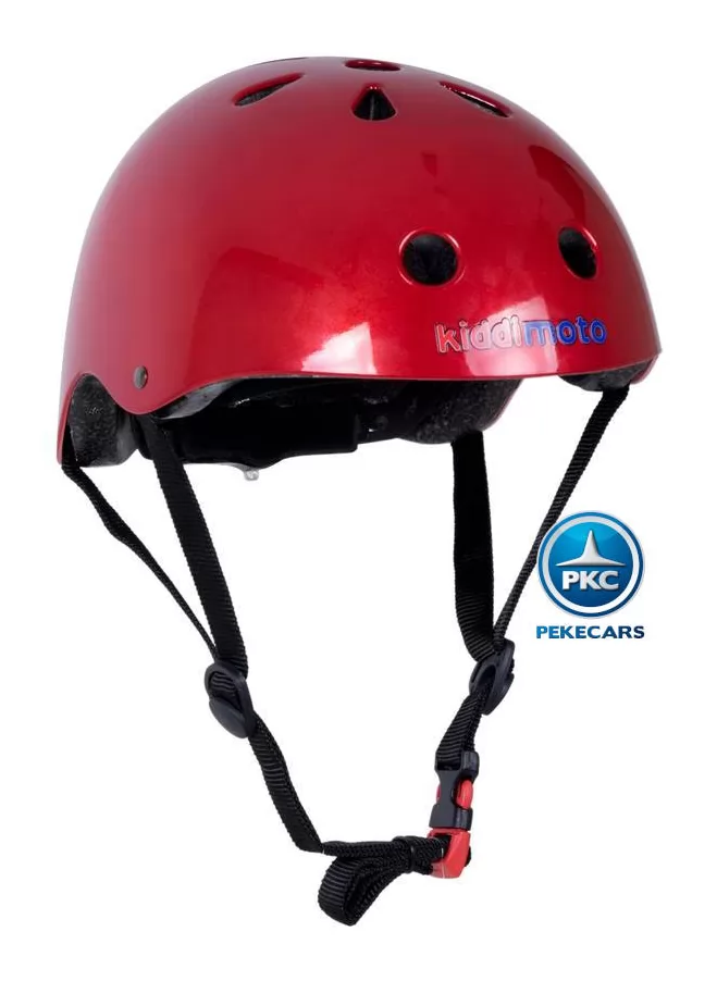Casco para niños Metálico Rojo Mediano vista principal