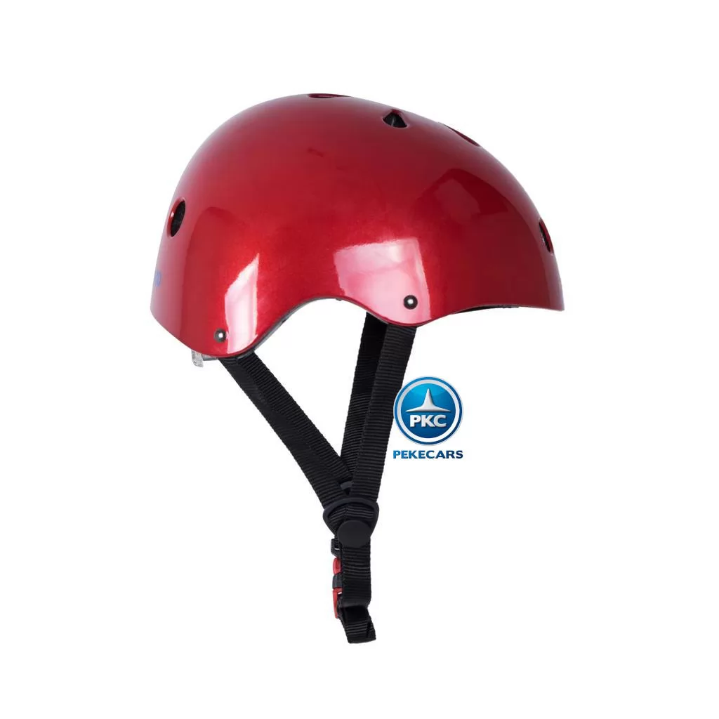 Casco para niños Metálico Rojo Mediano