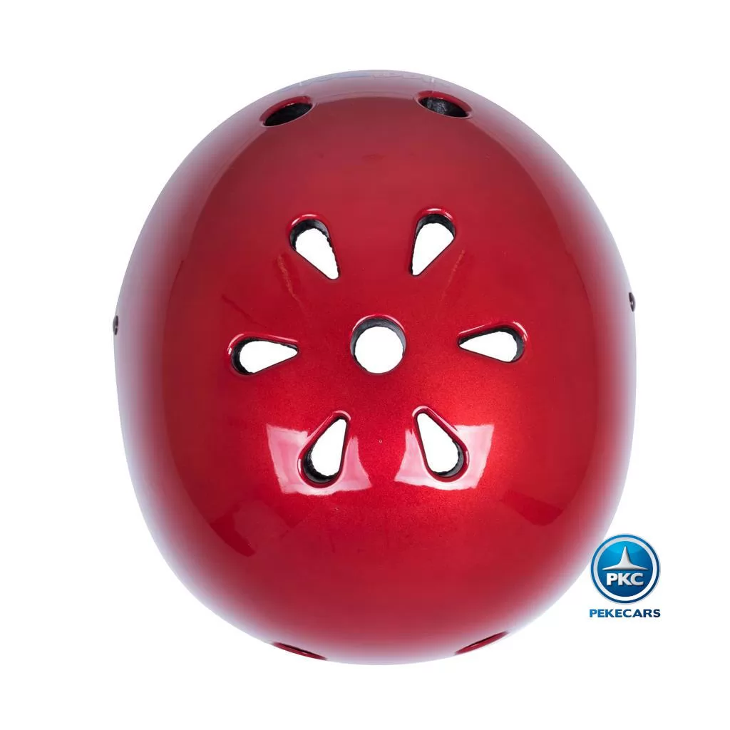 Casco para niños Metálico Rojo Mediano