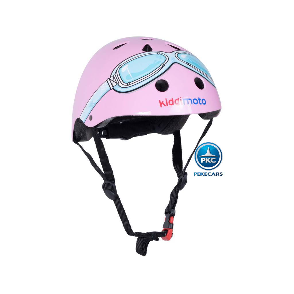 Casco para niños Retro Rosa Pequeña con Gafas Pintadas vista principal