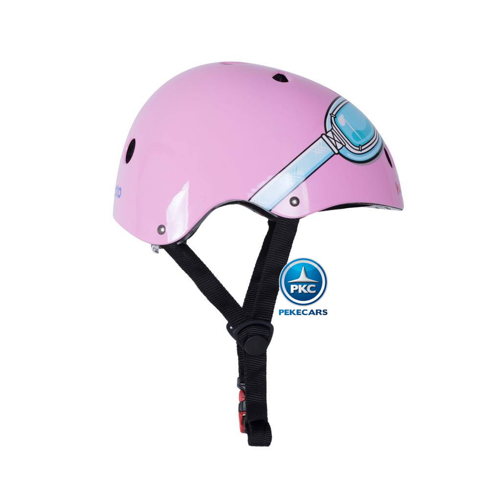 Casco para niños Retro Rosa Pequeña con Gafas Pintadas