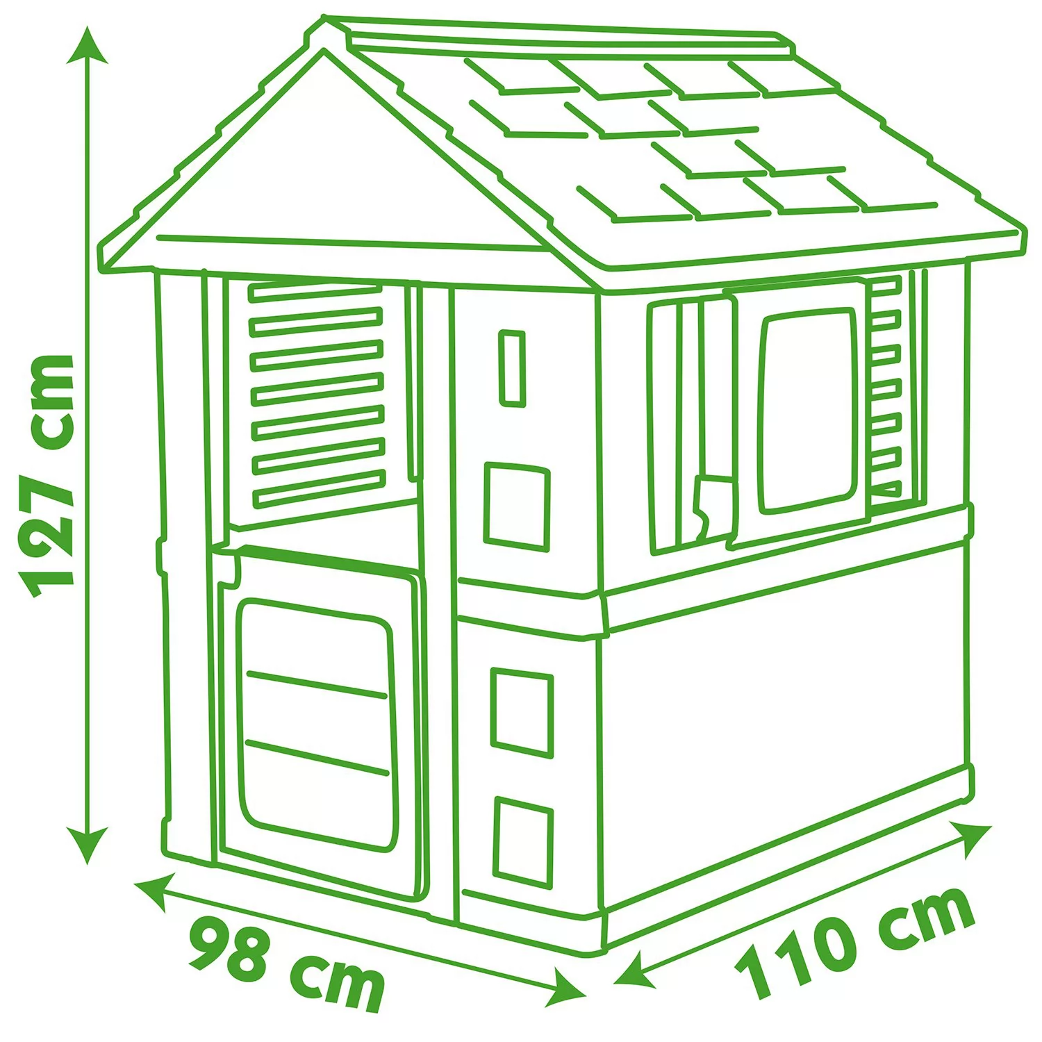 casitas infantiles Nature II  baratas - medidas