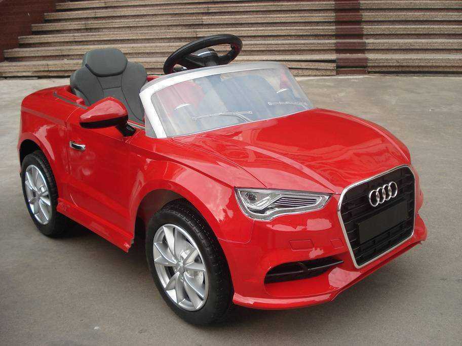 Pekecars audi A3 12V rojo con doble pedal