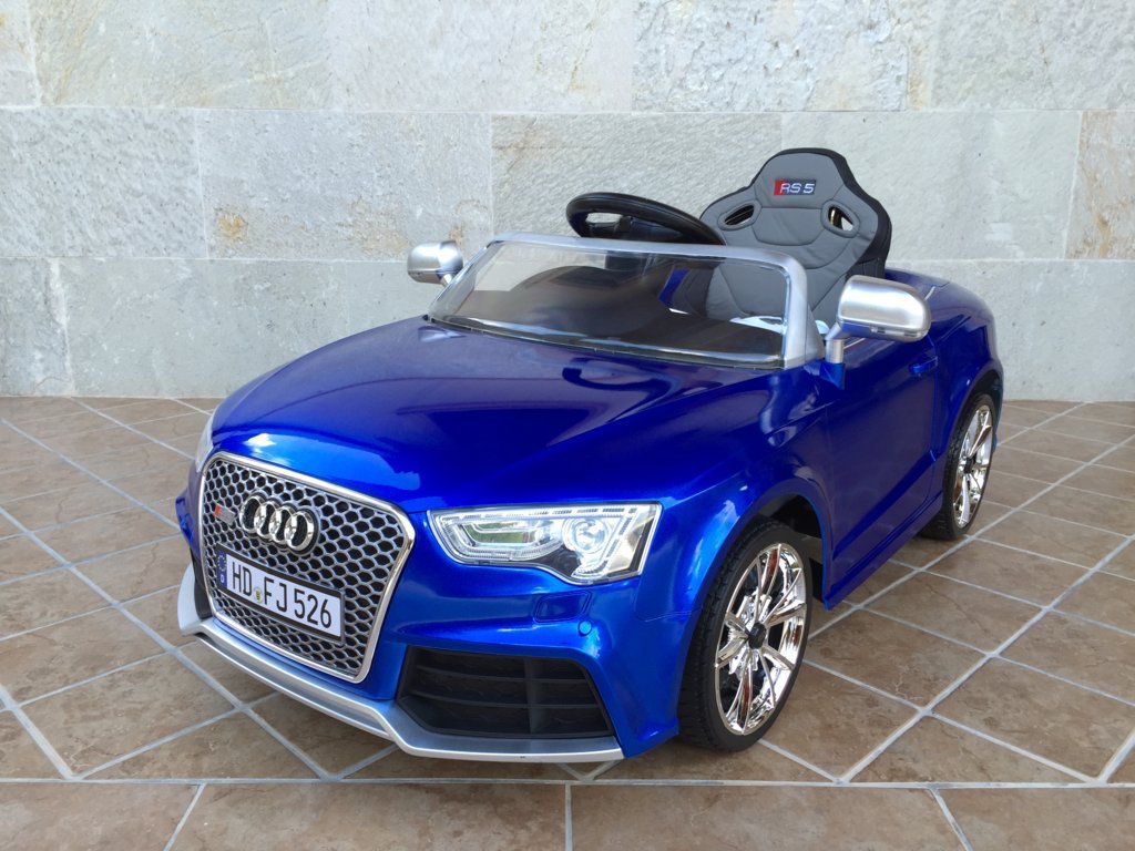 Audi rs5 azul 12v para niños Pekecars