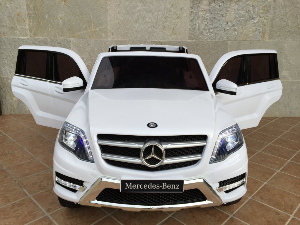 coche electrico Mercedes GLK350 blanco para niños vista delantera